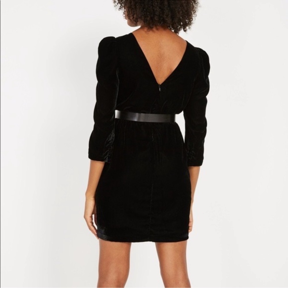 Frank & Oak Black Velvet Mini Dress size 2 nwt